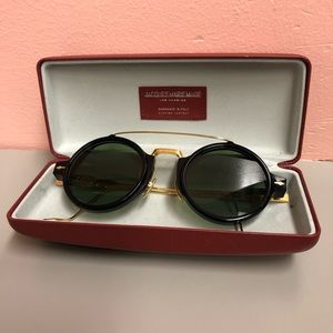 JACQUES MARIE MAGE Circular Aviator Sunglasses